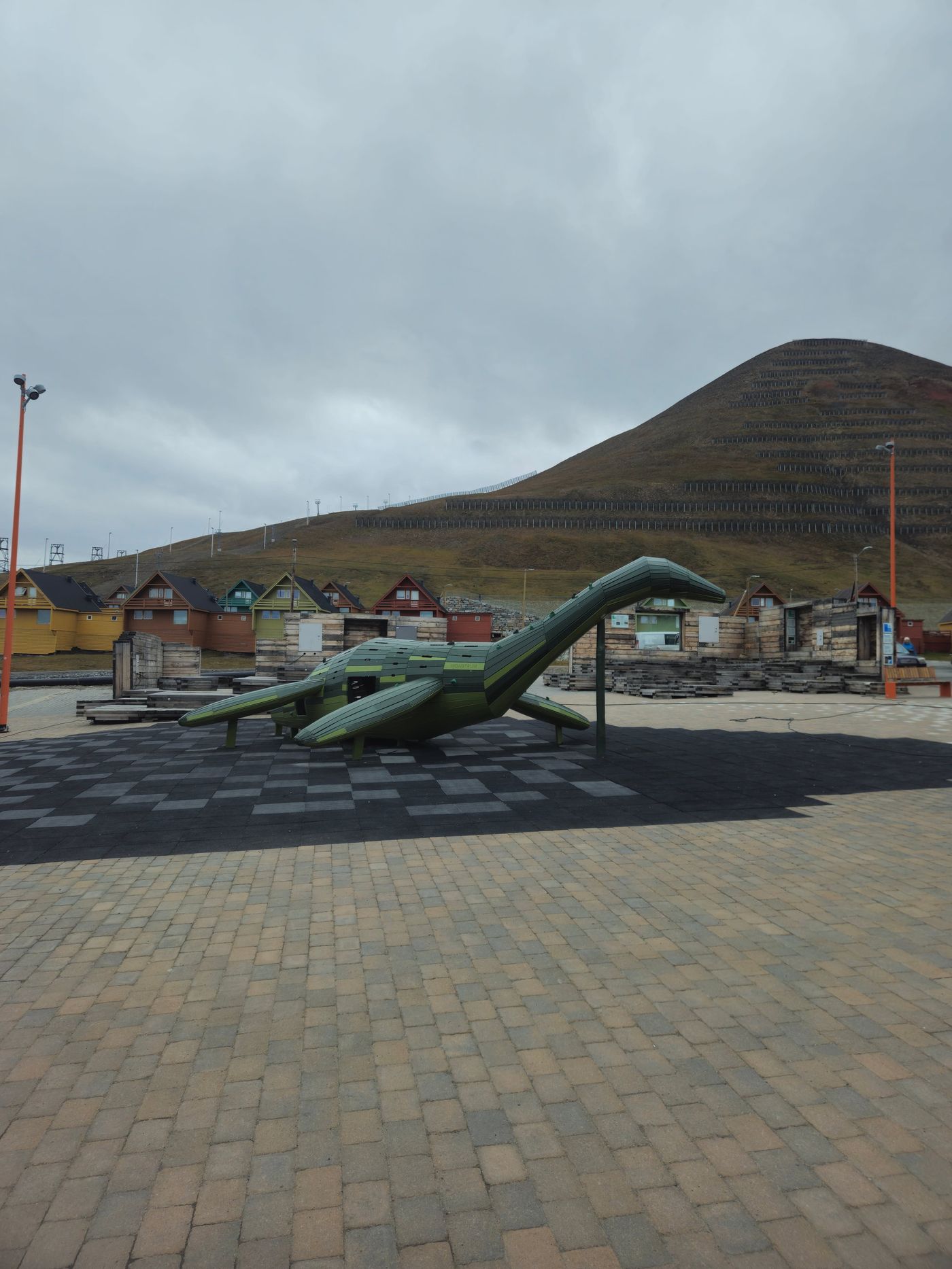 A dragon slide on the square at 78 north