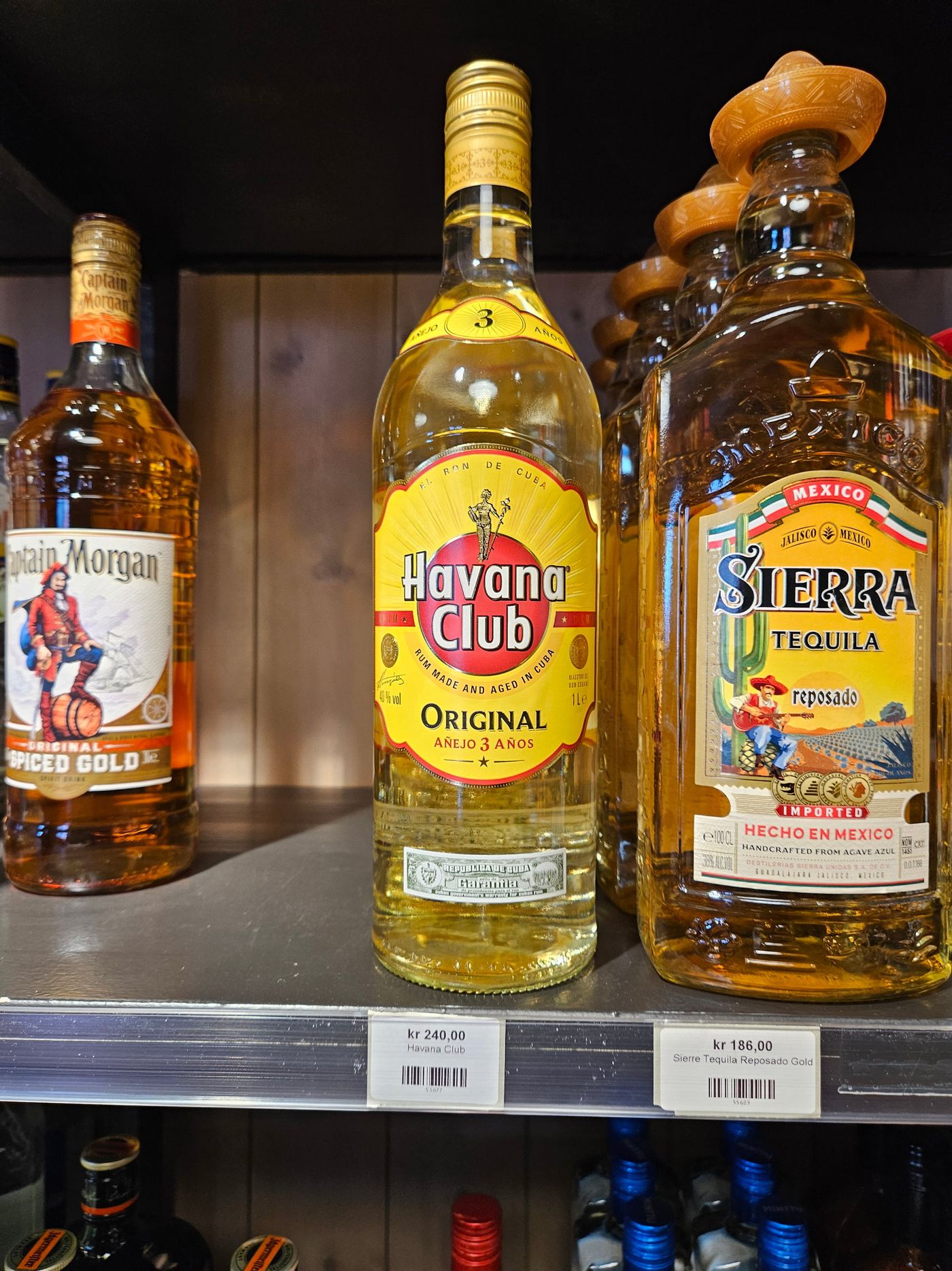 Havana Club, kr 240, on a shelf at 79° north